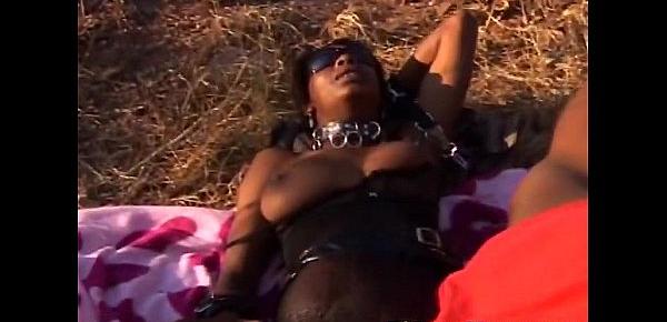  Busty Ebony African Slave Outdoor Missionary